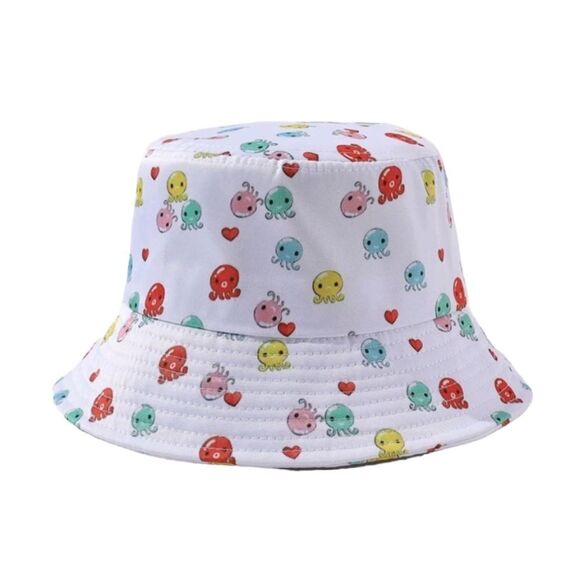 Colorful Cartoon Octopus Bucket Hat - Picture 1 of 3
